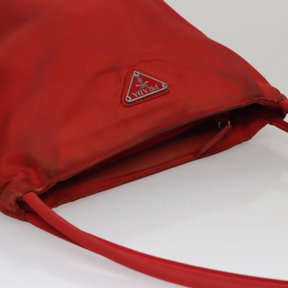 PRADA Shoulder Bag Nylon Red - Picture 6 of 13
